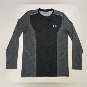 Under Armour Threadborne Seamless T-shirt Men Medium Gray Long Sleeve 1289615